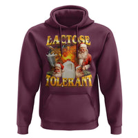 Funny Christmas Santa Lactose Tolerant Hoodie Xmas Tummy Ironic Sarcastic Meme - Wonder Print Shop