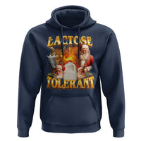 Funny Christmas Santa Lactose Tolerant Hoodie Xmas Tummy Ironic Sarcastic Meme - Wonder Print Shop