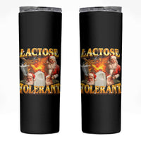 Funny Christmas Santa Lactose Tolerant Skinny Tumbler Xmas Tummy Ironic Sarcastic Meme - Wonder Print Shop