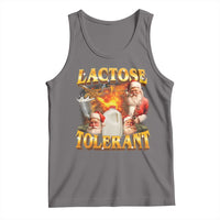 Funny Christmas Santa Lactose Tolerant Tank Top Xmas Tummy Ironic Sarcastic Meme - Wonder Print Shop