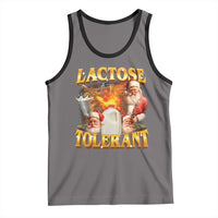 Funny Christmas Santa Lactose Tolerant Tank Top Xmas Tummy Ironic Sarcastic Meme - Wonder Print Shop