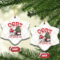 Funny Oops I Got Another Tree Funny Christmas Goose Ceramic Ornament - Wonder Print Shop