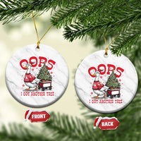Funny Oops I Got Another Tree Funny Christmas Goose Ceramic Ornament - Wonder Print Shop