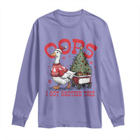 Funny Oops I Got Another Tree Funny Christmas Goose Long Sleeve Shirt - Wonder Print Shop