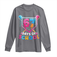 Funny 67 Days Of School Baseball Drip Long Sleeve Shirt Six Seven Meme Gen Alpha - Wonder Print Shop