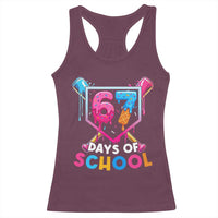 Funny 67 Days Of School Baseball Drip Racerback Tank Top Six Seven Meme Gen Alpha - Wonder Print Shop
