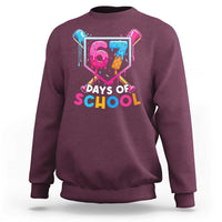 Funny 67 Days Of School Baseball Drip Sweatshirt Six Seven Meme Gen Alpha - Wonder Print Shop
