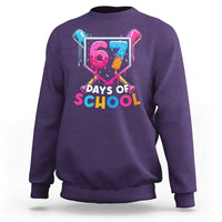 Funny 67 Days Of School Baseball Drip Sweatshirt Six Seven Meme Gen Alpha - Wonder Print Shop