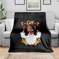 Funny F Caw F 67 Meme Throw Blanket Cartoon Chicken Six Seven Poultry Humor - Wonder Print Shop