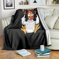 Funny F Caw F 67 Meme Throw Blanket Cartoon Chicken Six Seven Poultry Humor - Wonder Print Shop