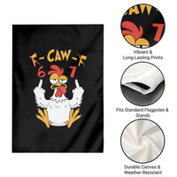 Funny F Caw F 67 Meme Garden Flag Cartoon Chicken Six Seven Poultry Humor - Wonder Print Shop