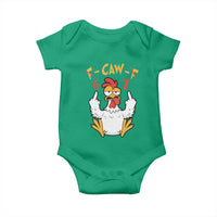 Funny F Caw F 67 Meme Baby Onesie Cartoon Chicken Six Seven Poultry Humor - Wonder Print Shop