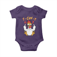 Funny F Caw F 67 Meme Baby Onesie Cartoon Chicken Six Seven Poultry Humor - Wonder Print Shop