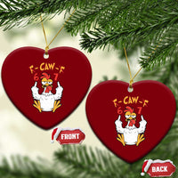 Funny F Caw F 67 Meme Ceramic Ornament Cartoon Chicken Six Seven Poultry Humor - Wonder Print Shop