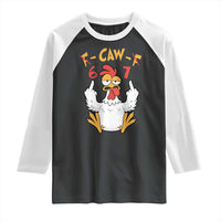 Funny F Caw F 67 Meme Raglan Shirt Cartoon Chicken Six Seven Poultry Humor - Wonder Print Shop