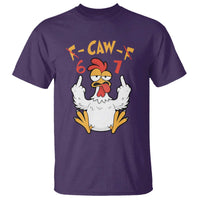 Funny F Caw F 67 Meme T Shirt Cartoon Chicken Six Seven Poultry Humor - Wonder Print Shop
