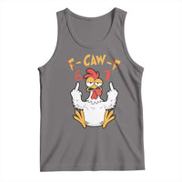 Funny F Caw F 67 Meme Tank Top Cartoon Chicken Six Seven Poultry Humor - Wonder Print Shop