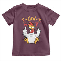 Funny F Caw F 67 Meme Toddler T Shirt Cartoon Chicken Six Seven Poultry Humor - Wonder Print Shop