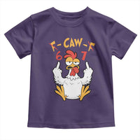 Funny F Caw F 67 Meme Toddler T Shirt Cartoon Chicken Six Seven Poultry Humor - Wonder Print Shop