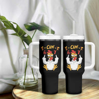Funny F Caw F 67 Meme Tumbler With Handle Cartoon Chicken Six Seven Poultry Humor - Wonder Print Shop