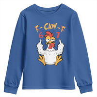Funny F Caw F 67 Meme Youth Sweatshirt Cartoon Chicken Six Seven Poultry Humor - Wonder Print Shop