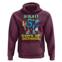 Funny Bruh 67 Days Of School Hoodie Six Seven Meme Pixel Game Gen Alpha - Wonder Print Shop