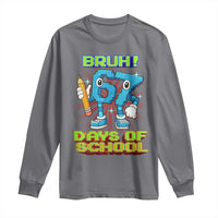 Funny Bruh 67 Days Of School Long Sleeve Shirt Six Seven Meme Pixel Game Gen Alpha - Wonder Print Shop