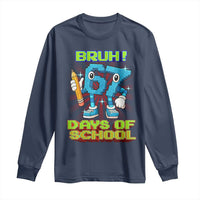 Funny Bruh 67 Days Of School Long Sleeve Shirt Six Seven Meme Pixel Game Gen Alpha - Wonder Print Shop