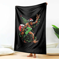 Funny Santa Bigfoot 67 Christmas Tree Xmas Lights Throw Blanket - Wonder Print Shop