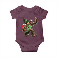 Funny Santa Bigfoot 67 Christmas Tree Xmas Lights Baby Onesie - Wonder Print Shop