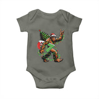 Funny Santa Bigfoot 67 Christmas Tree Xmas Lights Baby Onesie - Wonder Print Shop