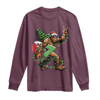 Funny Santa Bigfoot 67 Christmas Tree Xmas Lights Long Sleeve Shirt - Wonder Print Shop