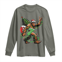 Funny Santa Bigfoot 67 Christmas Tree Xmas Lights Long Sleeve Shirt - Wonder Print Shop