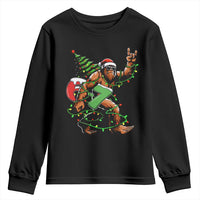 Funny Santa Bigfoot 67 Christmas Tree Xmas Lights Youth Sweatshirt - Wonder Print Shop