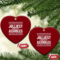 Funny Christmas Vacation Jolliest Bunch Of Assholes Ceramic Ornament Xmas Movie - Wonder Print Shop