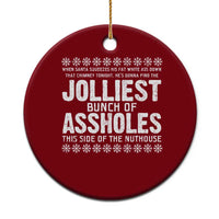 Funny Christmas Vacation Jolliest Bunch Of Assholes Ceramic Ornament Xmas Movie - Wonder Print Shop