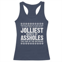 Funny Christmas Vacation Jolliest Bunch Of Assholes Racerback Tank Top Xmas Movie - Wonder Print Shop