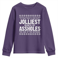 Funny Christmas Vacation Jolliest Bunch Of Assholes Youth Sweatshirt Xmas Movie - Wonder Print Shop