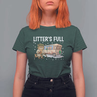 Funny Christmas Vacation Litter's Full Cat T Shirt For Women Xmas Movie - Wonder Print Shop