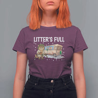Funny Christmas Vacation Litter's Full Cat T Shirt For Women Xmas Movie - Wonder Print Shop