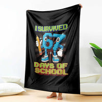 Funny I Survived 67 Days Of School Throw Blanket Six Seven Meme Pixel Game Gen Alpha - Wonder Print Shop