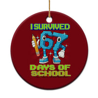 Funny I Survived 67 Days Of School Ceramic Ornament Six Seven Meme Pixel Game Gen Alpha - Wonder Print Shop