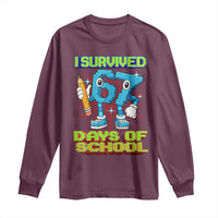 Funny I Survived 67 Days Of School Long Sleeve Shirt Six Seven Meme Pixel Game Gen Alpha - Wonder Print Shop