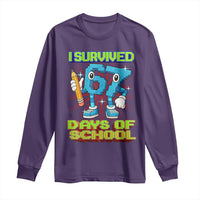 Funny I Survived 67 Days Of School Long Sleeve Shirt Six Seven Meme Pixel Game Gen Alpha - Wonder Print Shop