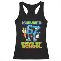 Funny I Survived 67 Days Of School Racerback Tank Top Six Seven Meme Pixel Game Gen Alpha - Wonder Print Shop