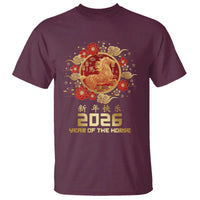 Chinese New Year 2026 Year of The Horse T Shirt Golden Zodiac Horse - Wonder Print Shop