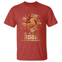Chinese New Year 2026 Year of The Horse T Shirt Golden Zodiac Horse - Wonder Print Shop
