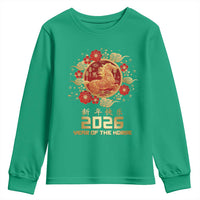 Chinese New Year 2026 Year of The Horse Youth Sweatshirt Golden Zodiac Horse - Wonder Print Shop