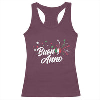 Funny Buon Anno Itlalian New Year Racerback Tank Top Italy Heart - Wonder Print Shop