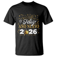Spanish New Year 2026 T Shirt Feliz Ano Nuevo NYE Party Faux Glitter Effect Printed - Wonder Print Shop